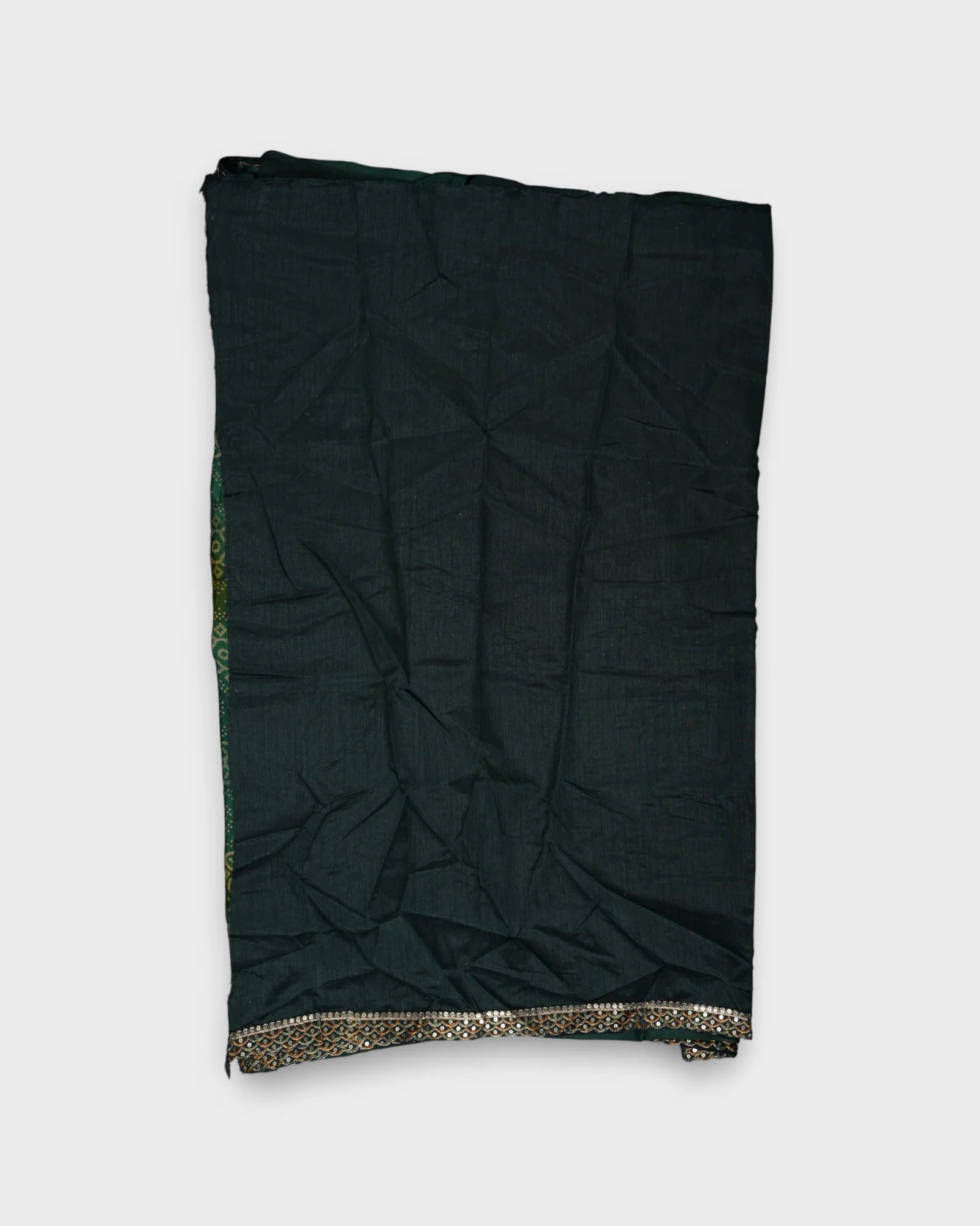 Green Bandhani Silk Saree With Blouse