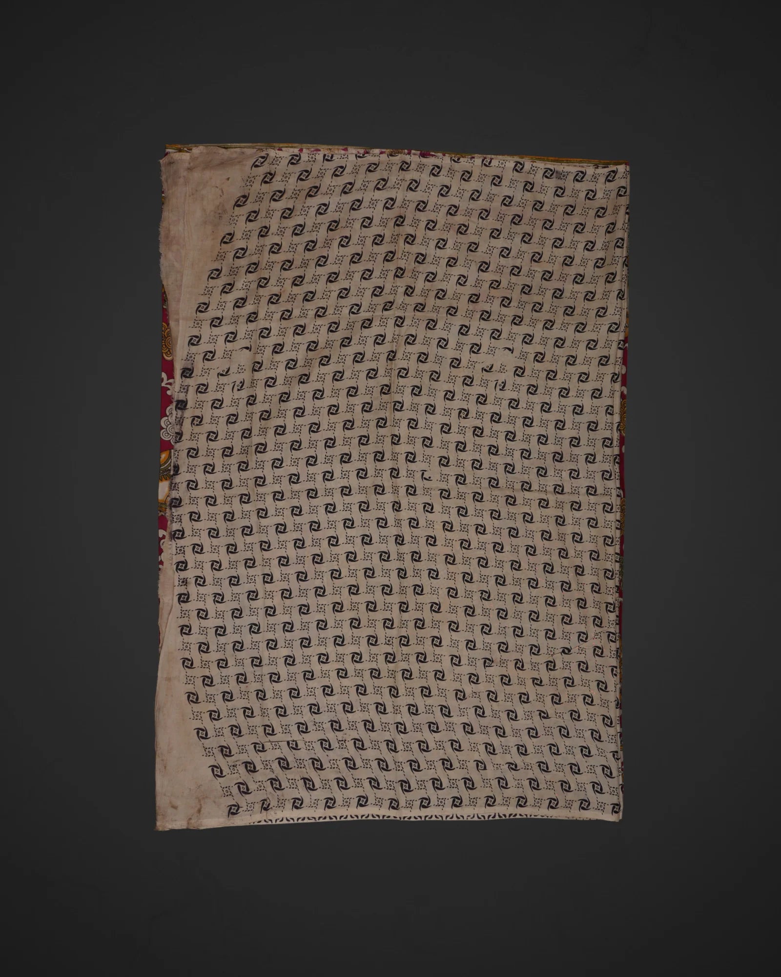 Maroon Silk Kalamkari Printed Saree
