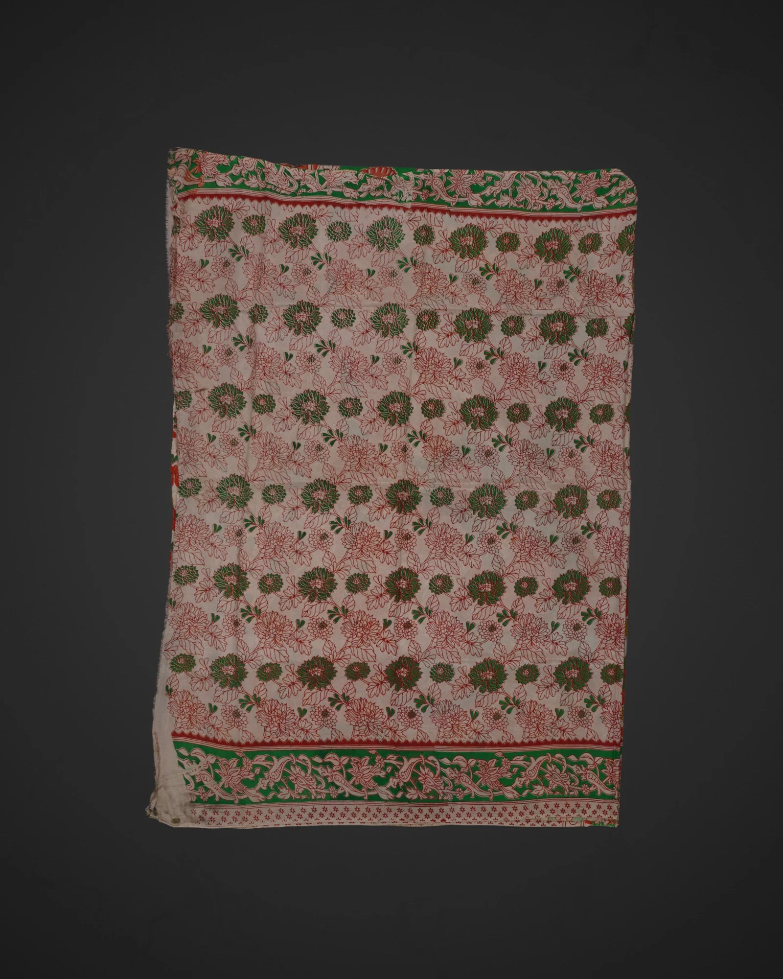 Cream Silk Kalamkari Printed Saree