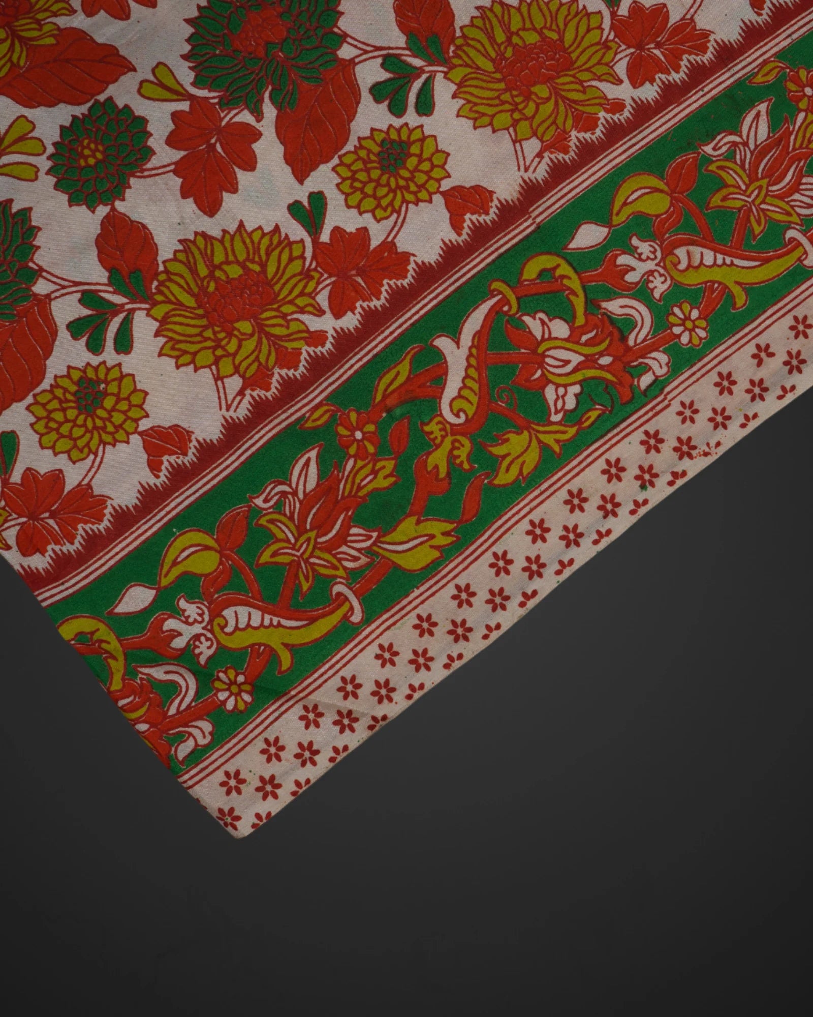 Cream Silk Kalamkari Printed Saree