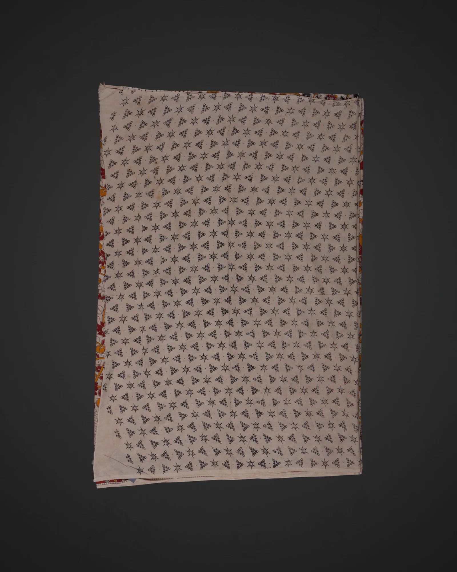 Cream Kalamkari Cotton Printed Saree