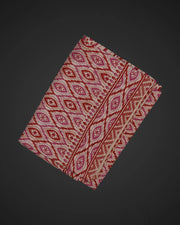 Cream Silk Kalamkari Ikkat Saree