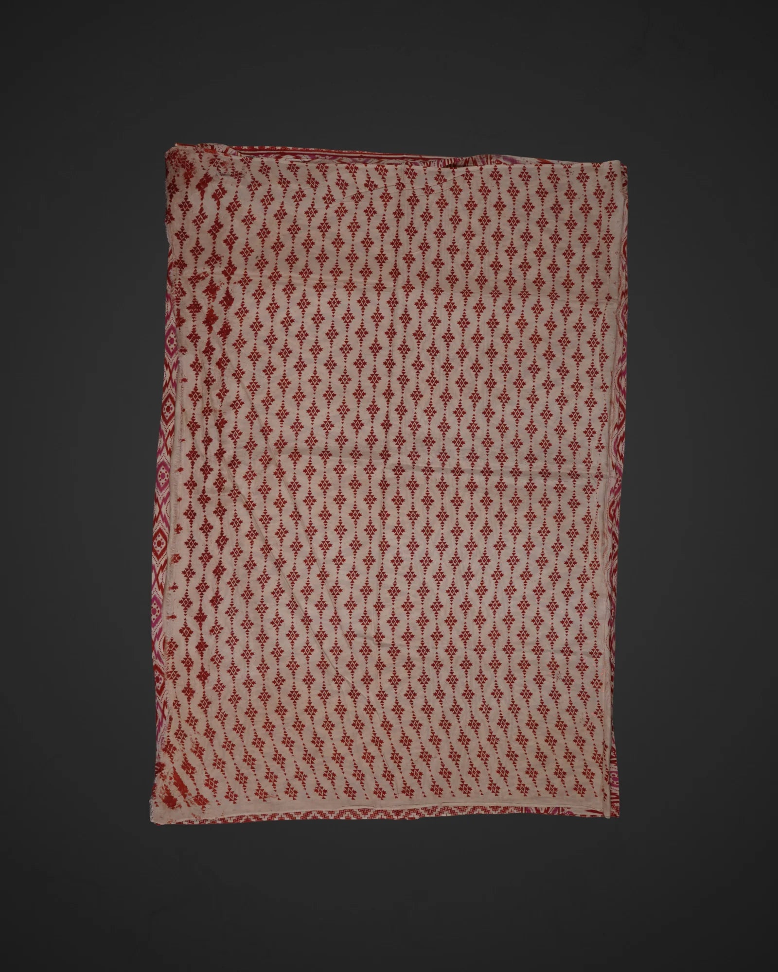 Cream Silk Kalamkari Ikkat Saree
