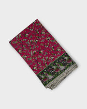 Pink Kalamkari Cotton Birds And Geometry Saree