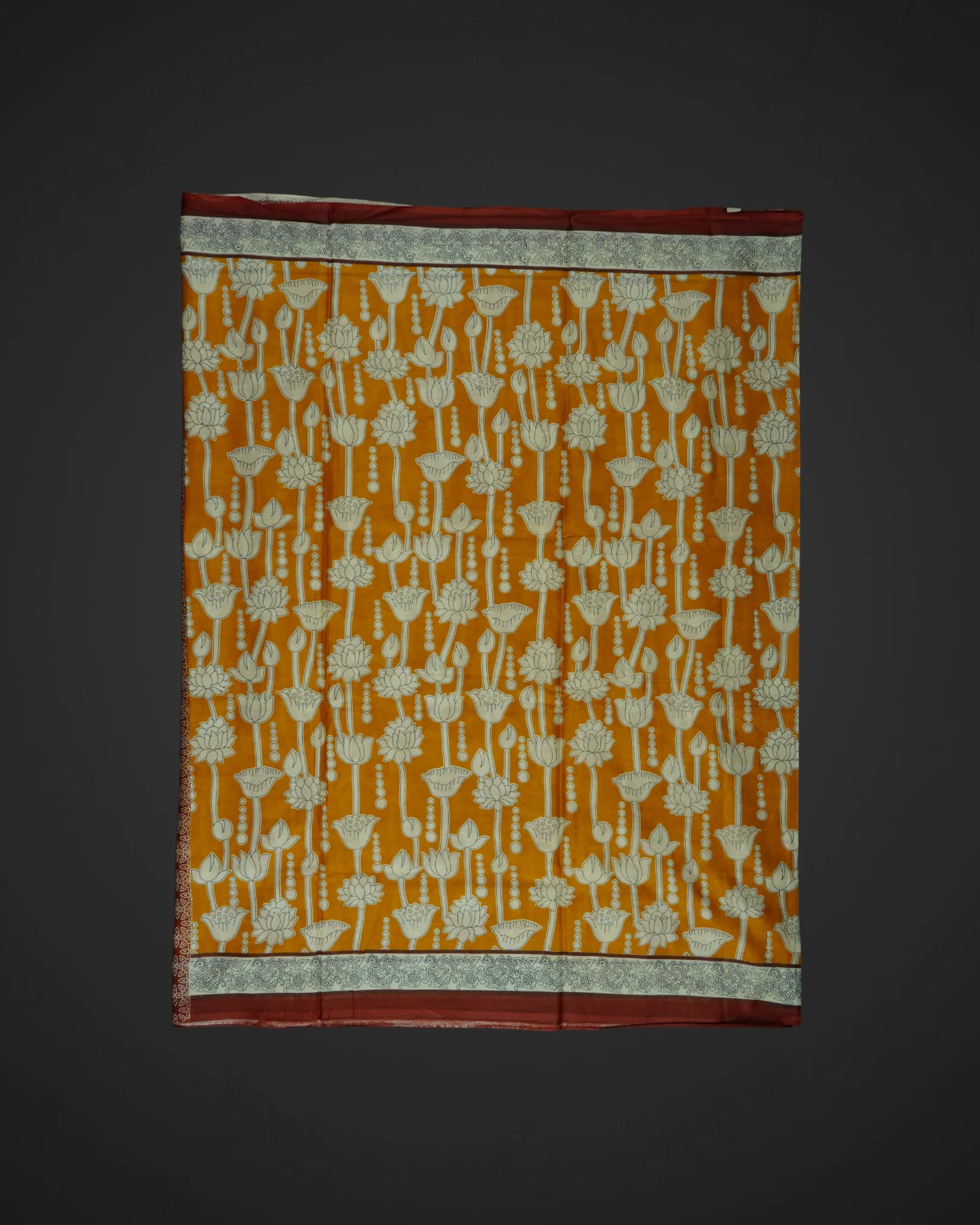 Floral Kalamkari Cotton Printed Saree