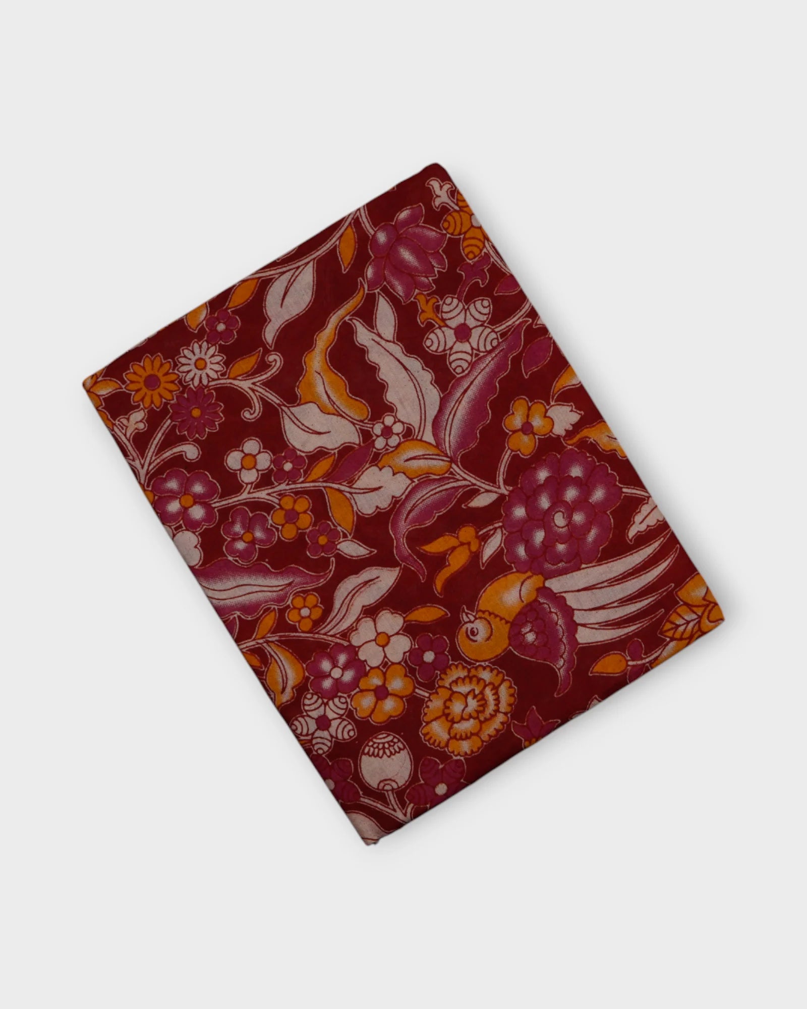 Bird Print Kalamkari Cotton Saree