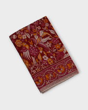 Bird Print Kalamkari Cotton Saree