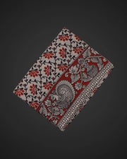 Off White Cotton Kalamkari Nature Print Saree