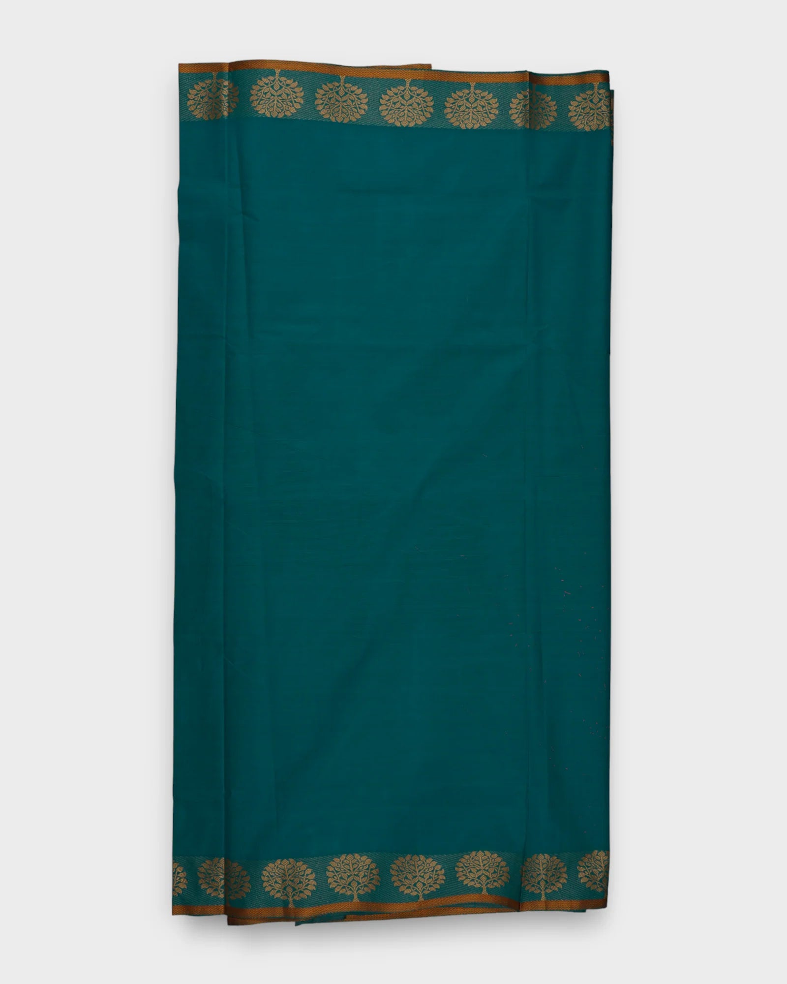Peacock Green Print Venkatagiri Cotton Saree