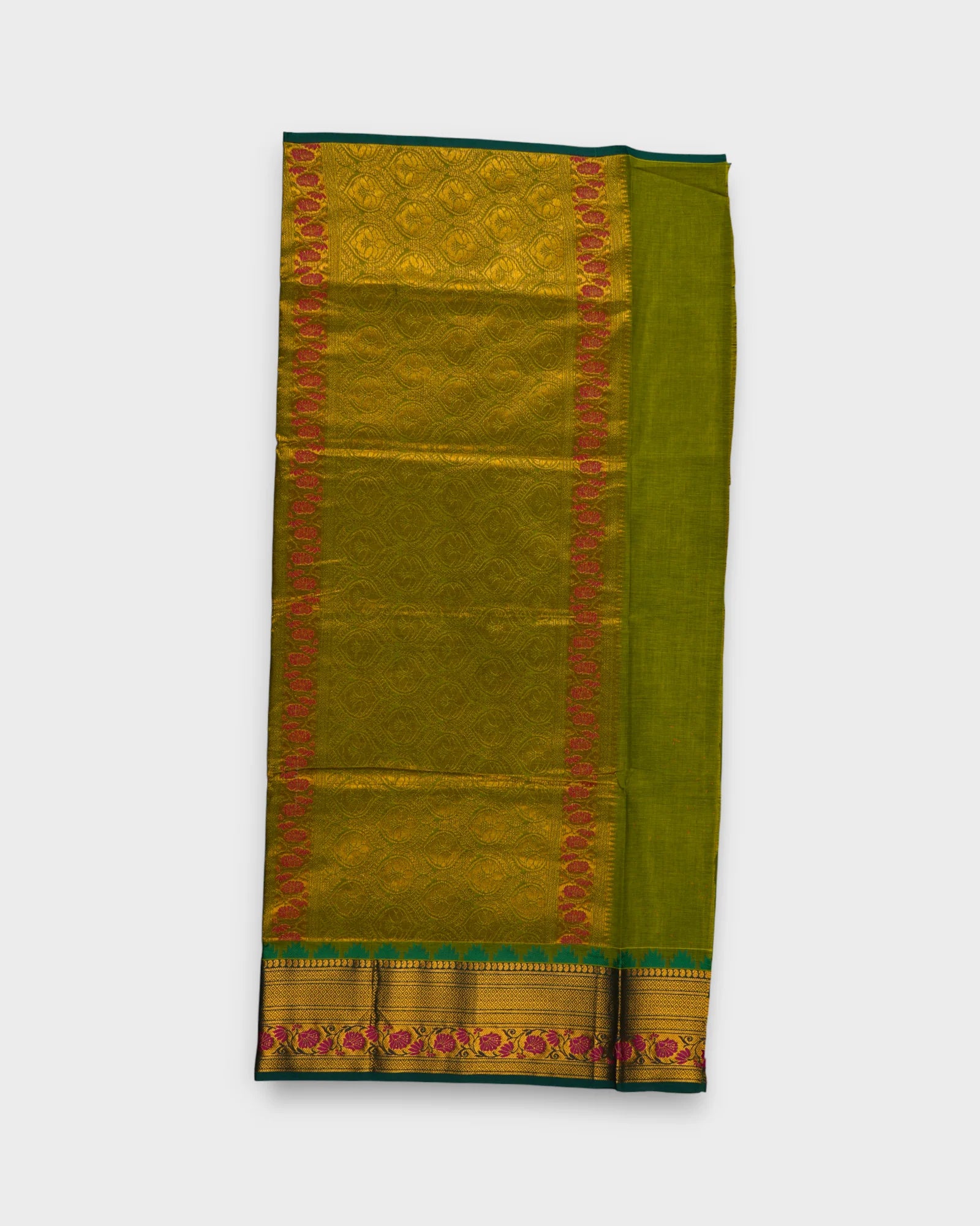 Green Venkatgiri Cotton Handwoven Saree