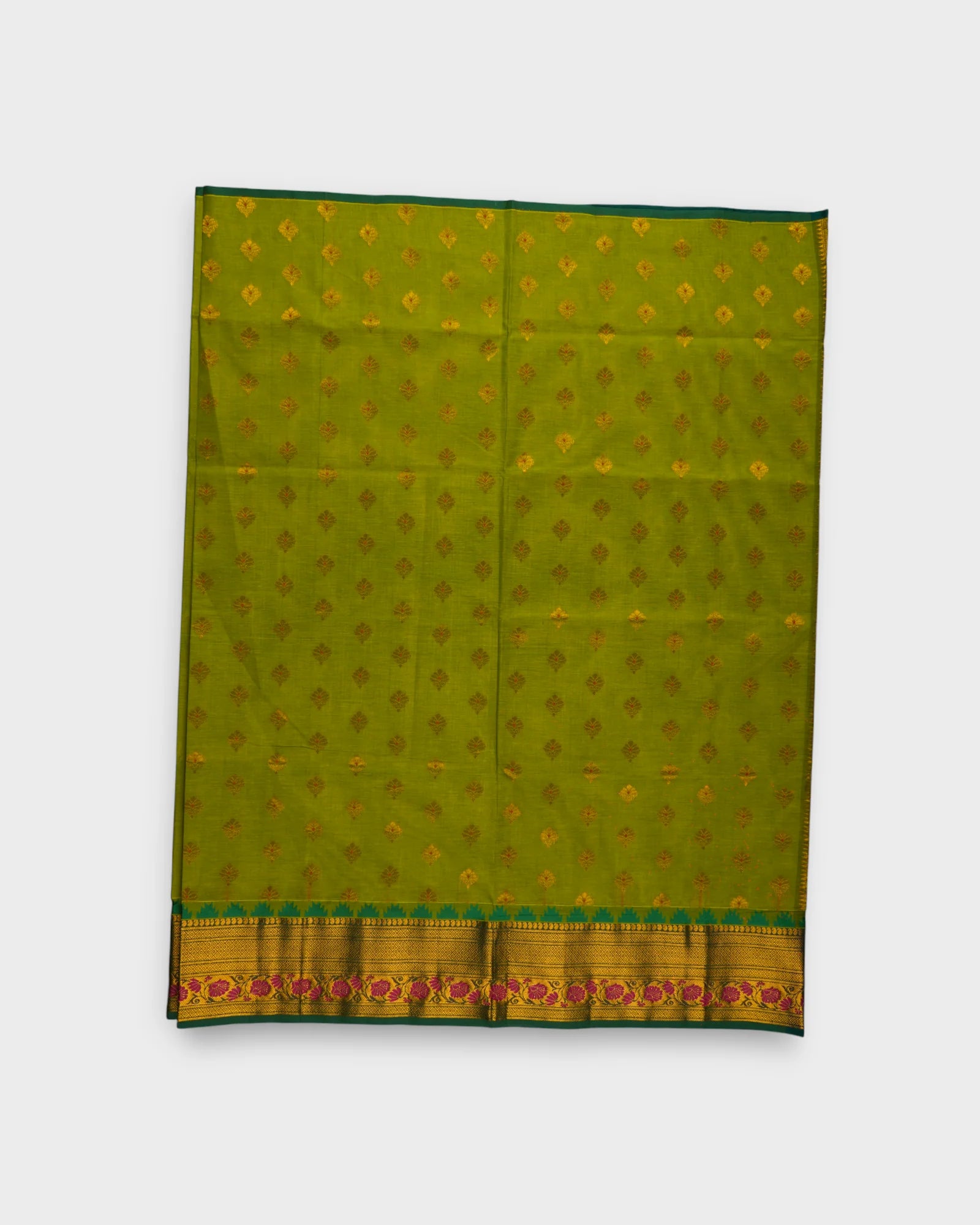 Green Venkatgiri Cotton Handwoven Saree