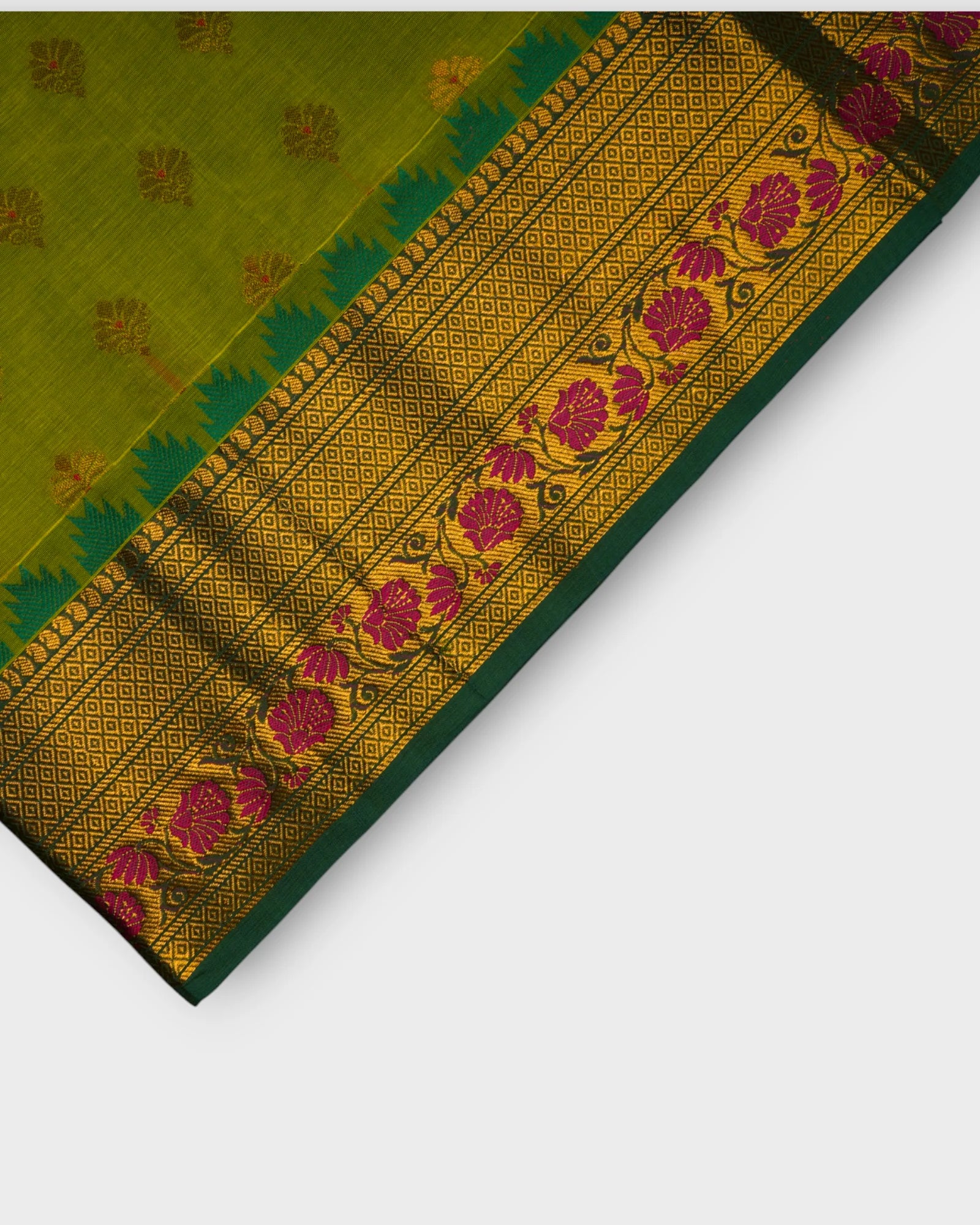 Green Venkatgiri Cotton Handwoven Saree