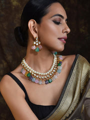 Royal Mosaic Multicolor Necklace Set - Dyulokha
