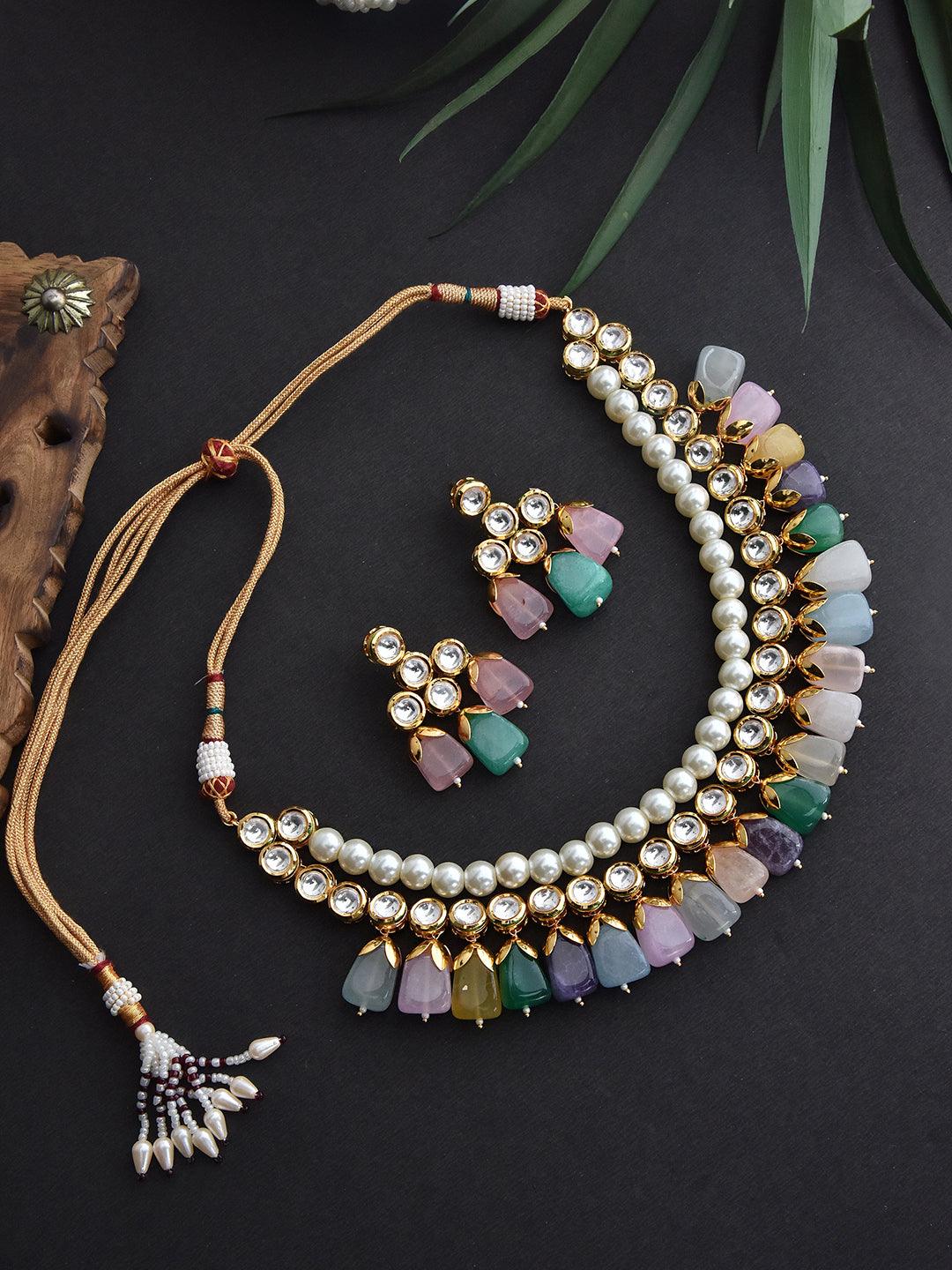 Royal Mosaic Multicolor Necklace Set - Dyulokha