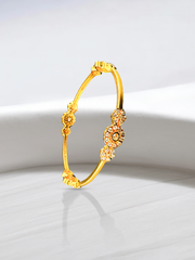 Floral Elegance CZ Stone Bangles