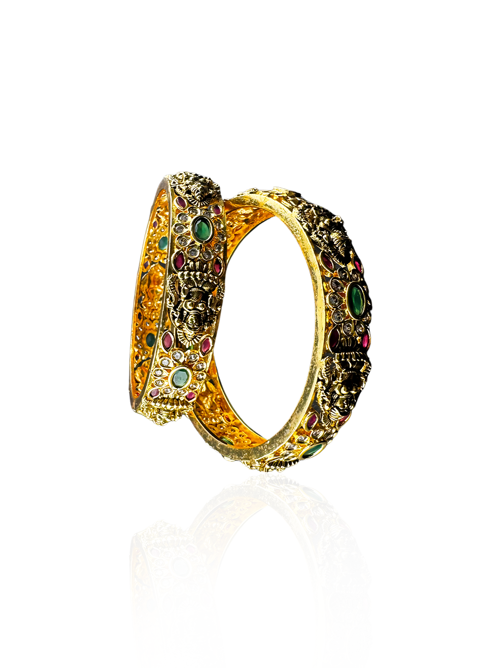 Divine White Stone Bangles