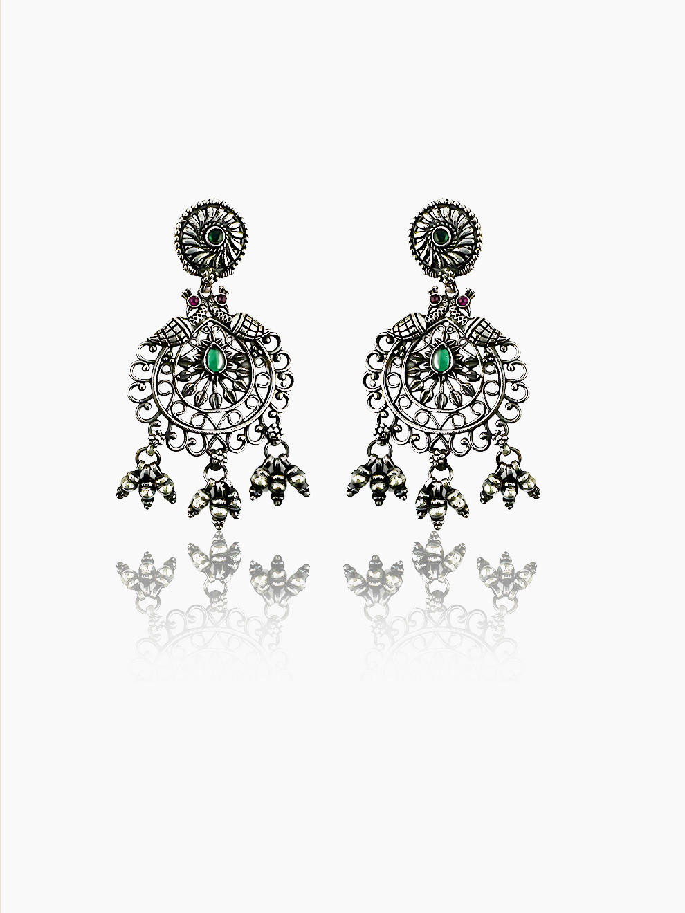 Emerald Accent Earrings