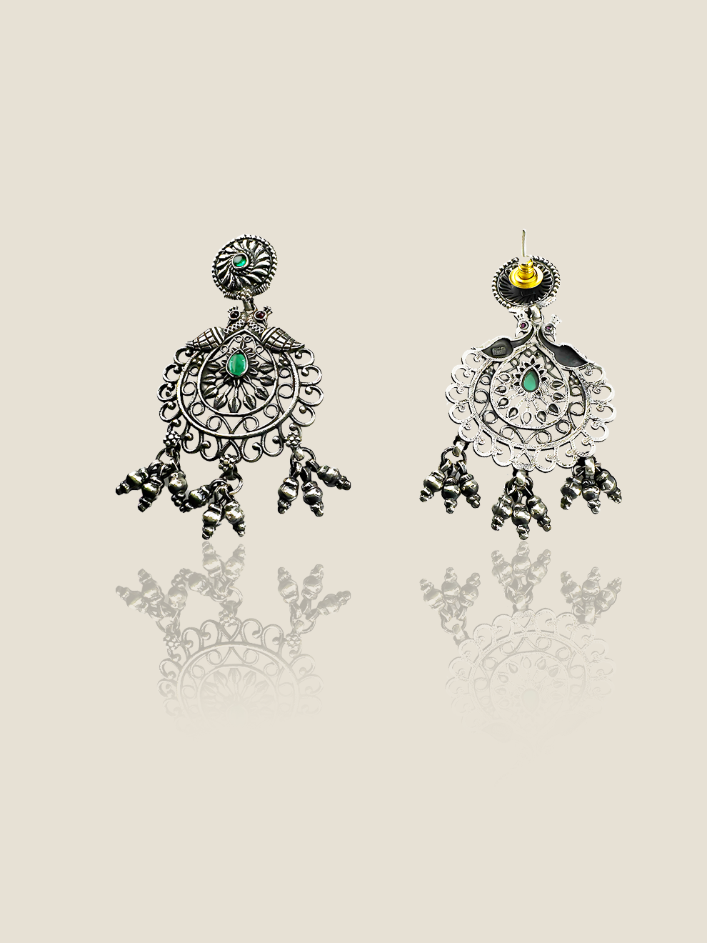 Emerald Accent Earrings