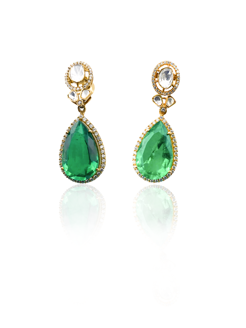 Emerald Nature Charm Earrings