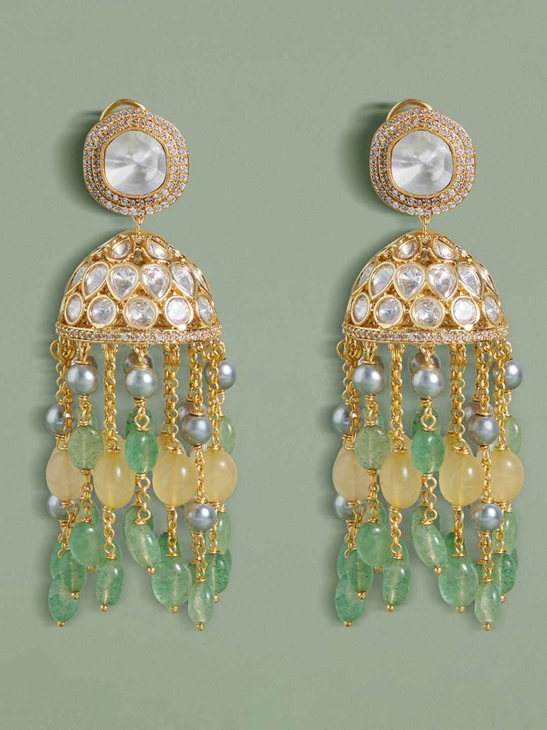 Vibrant Polki Jhumka Delights - Dyulokha