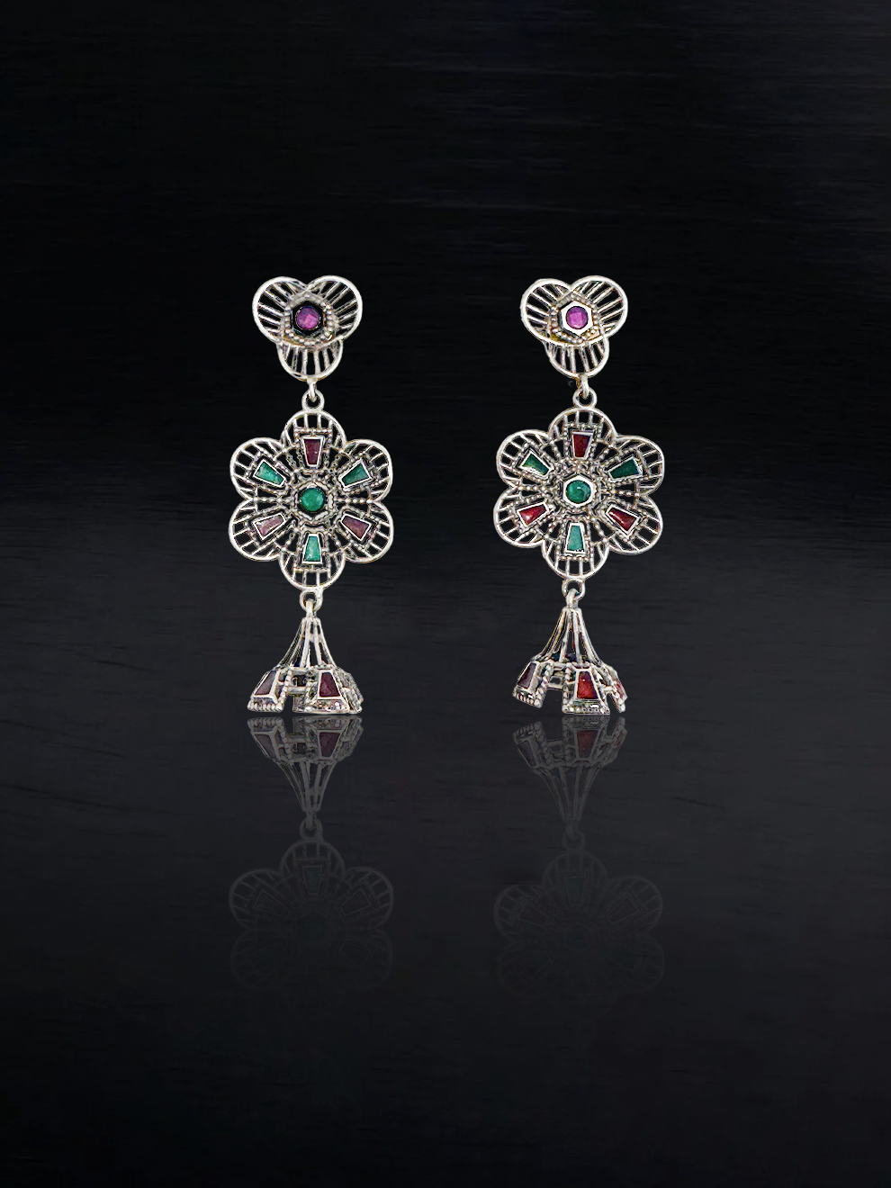 Gem Cascade Earrings