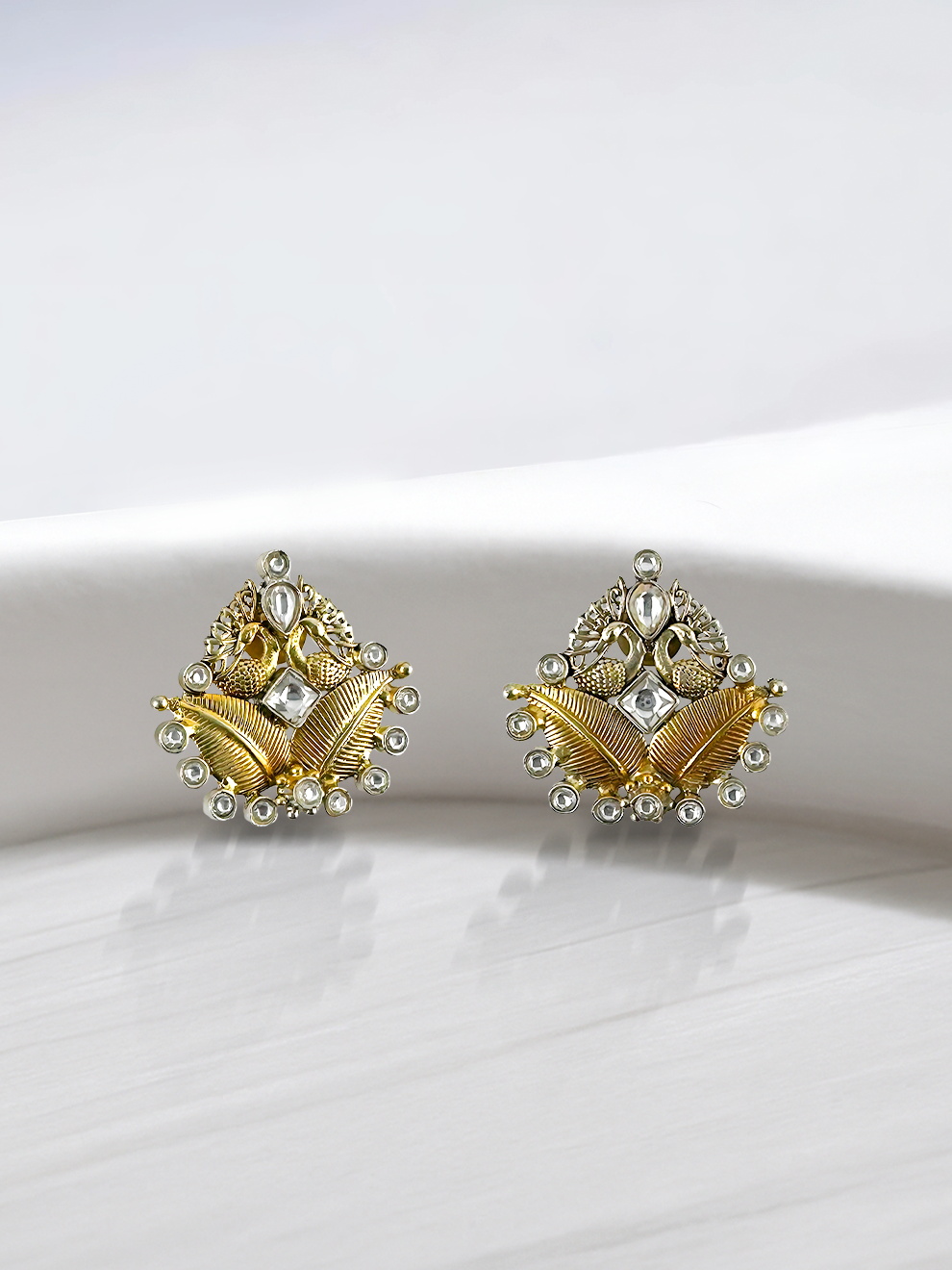 Golden Leaf Studs