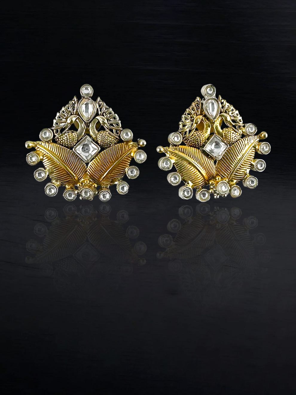 Golden Leaf Studs