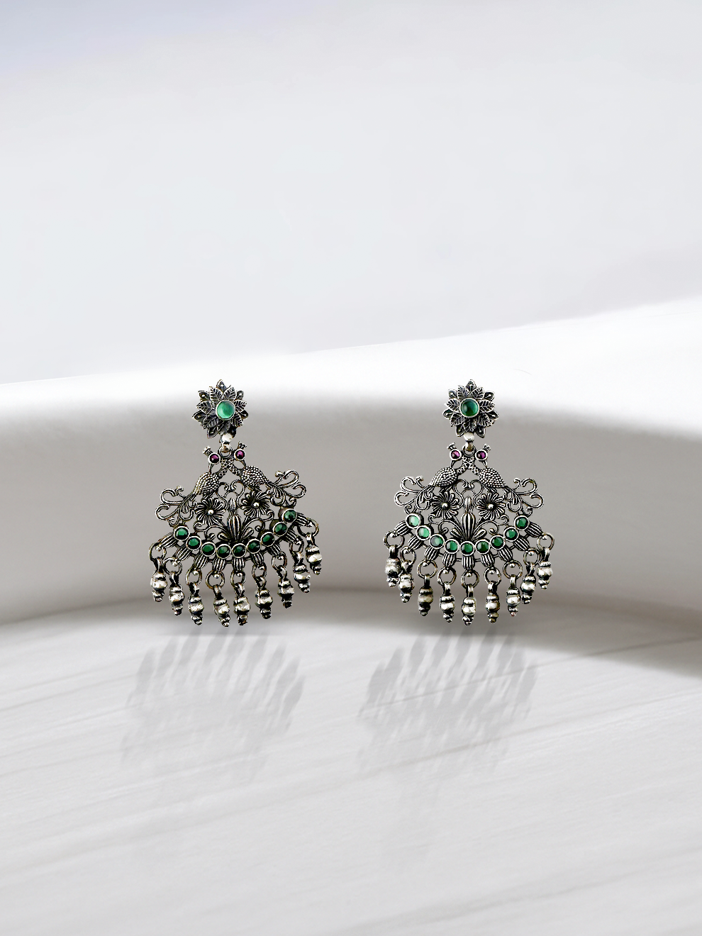 Graceful Peacock Danglers