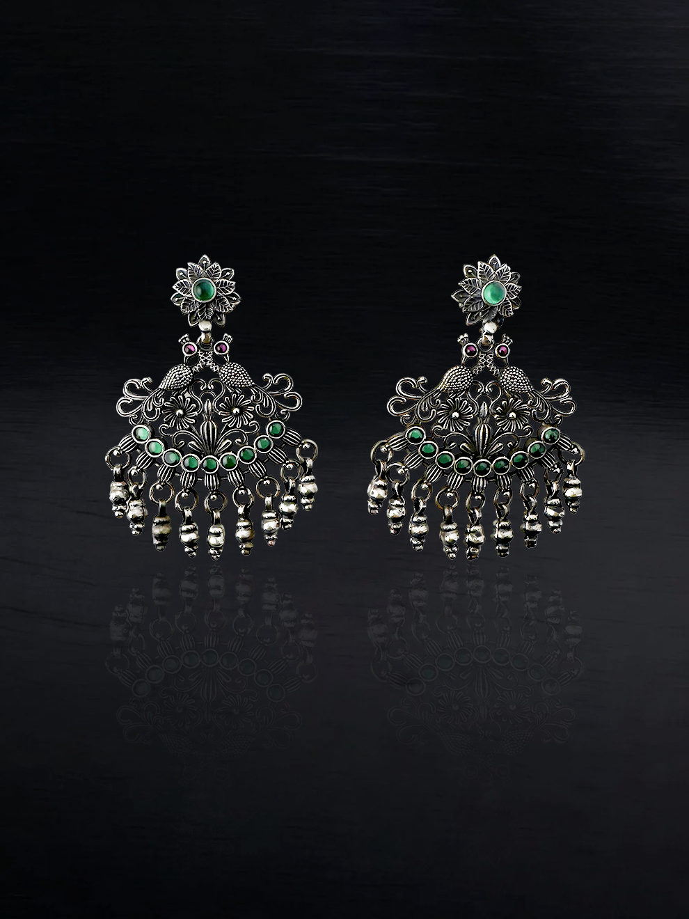 Graceful Peacock Danglers