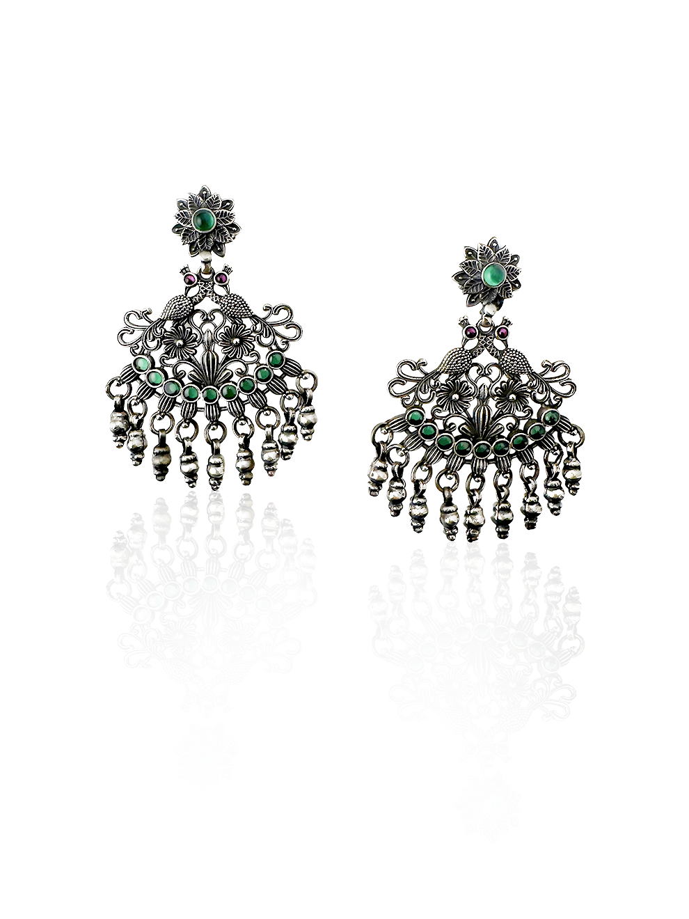 Graceful Peacock Danglers