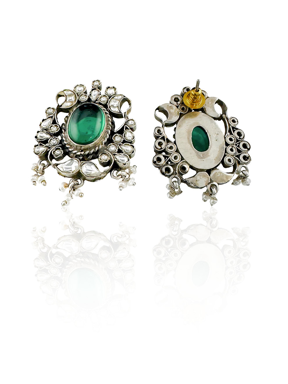 Halo Emerald Studs