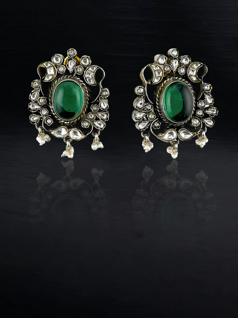 Halo Emerald Studs