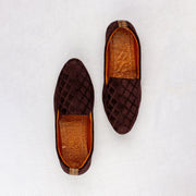 Black Textured Almond Mojari