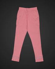 Baby Pink Cotton Straight Pants