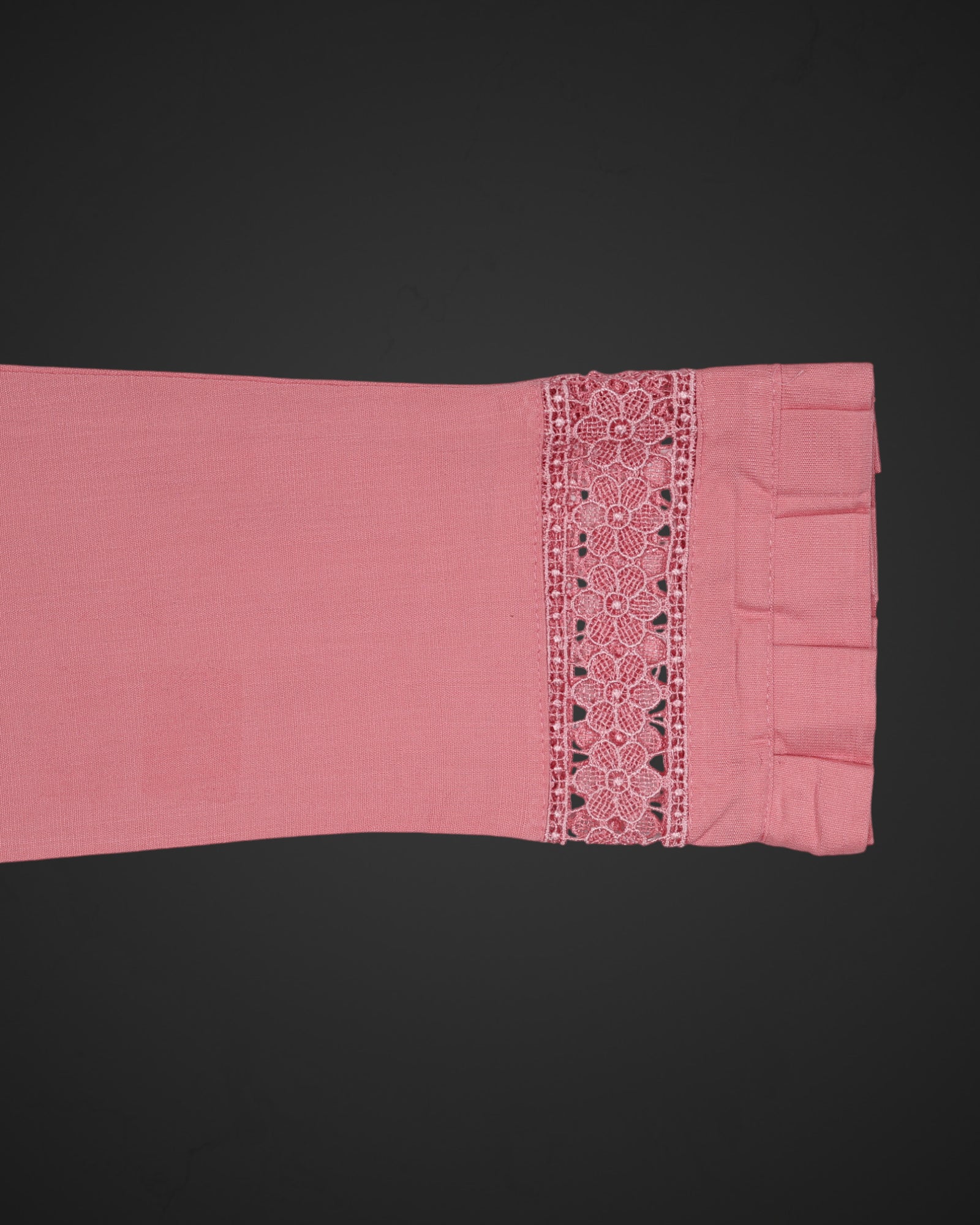Baby Pink Cotton Straight Pants
