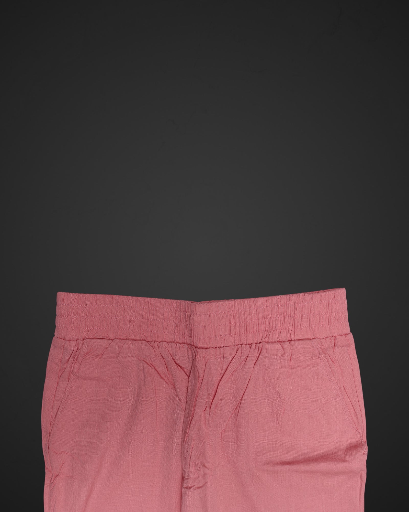 Baby Pink Cotton Straight Pants