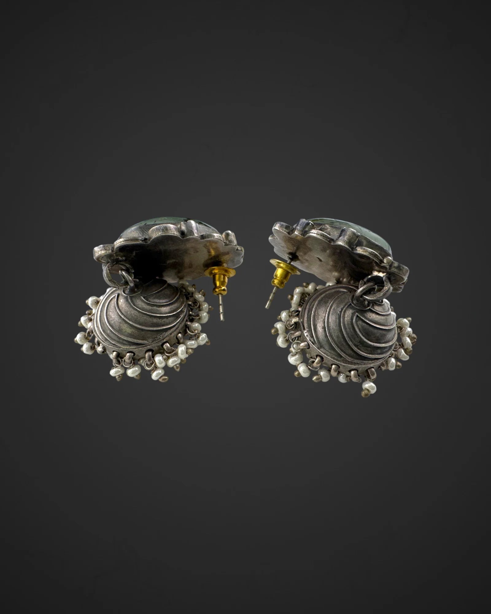 Jade Whispers Jhumkas