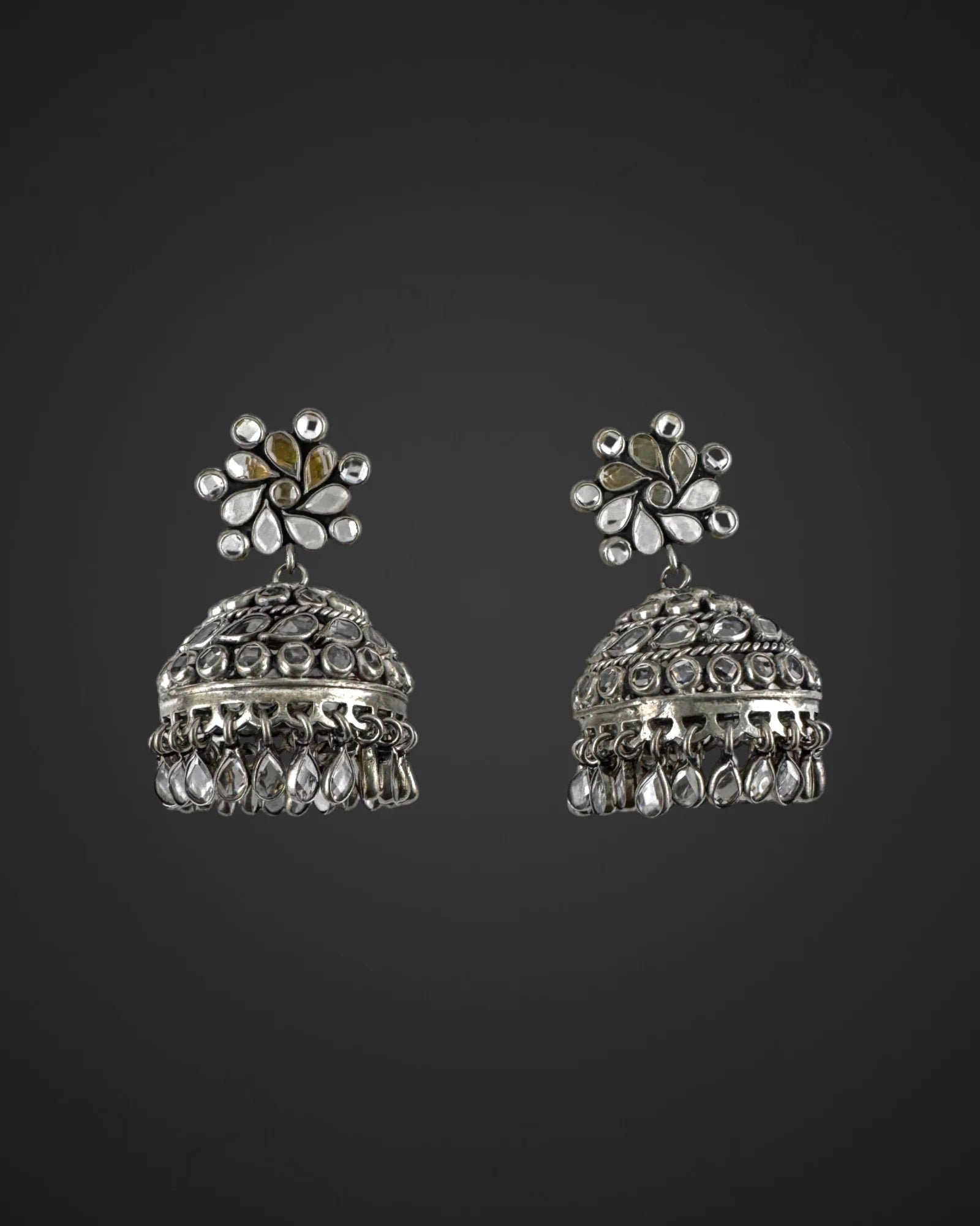 Bloomy Floral Jhumkas