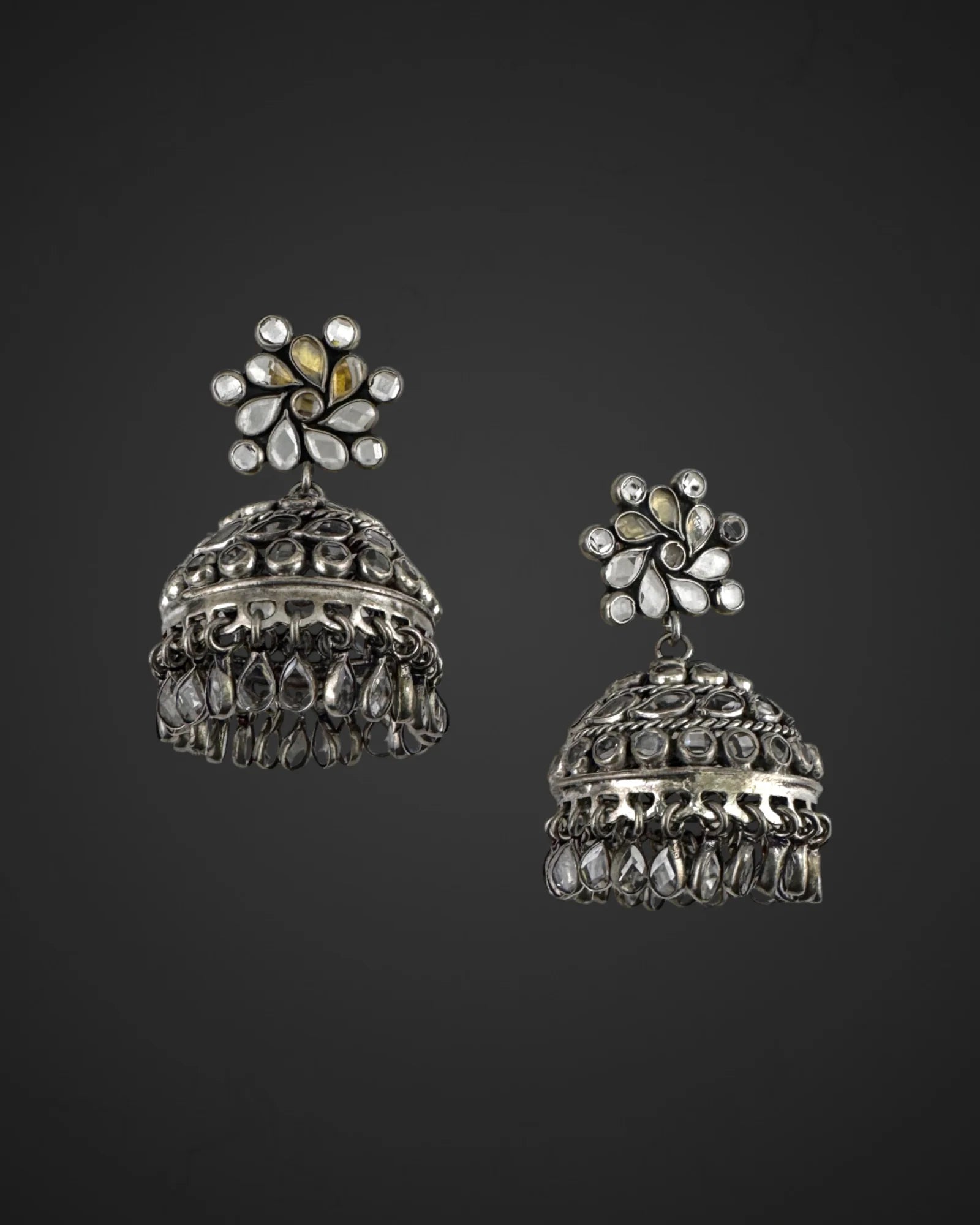 Bloomy Floral Jhumkas