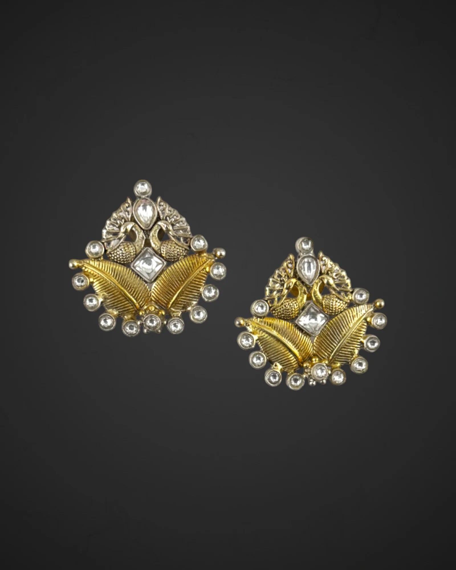 Golden Leaf Studs