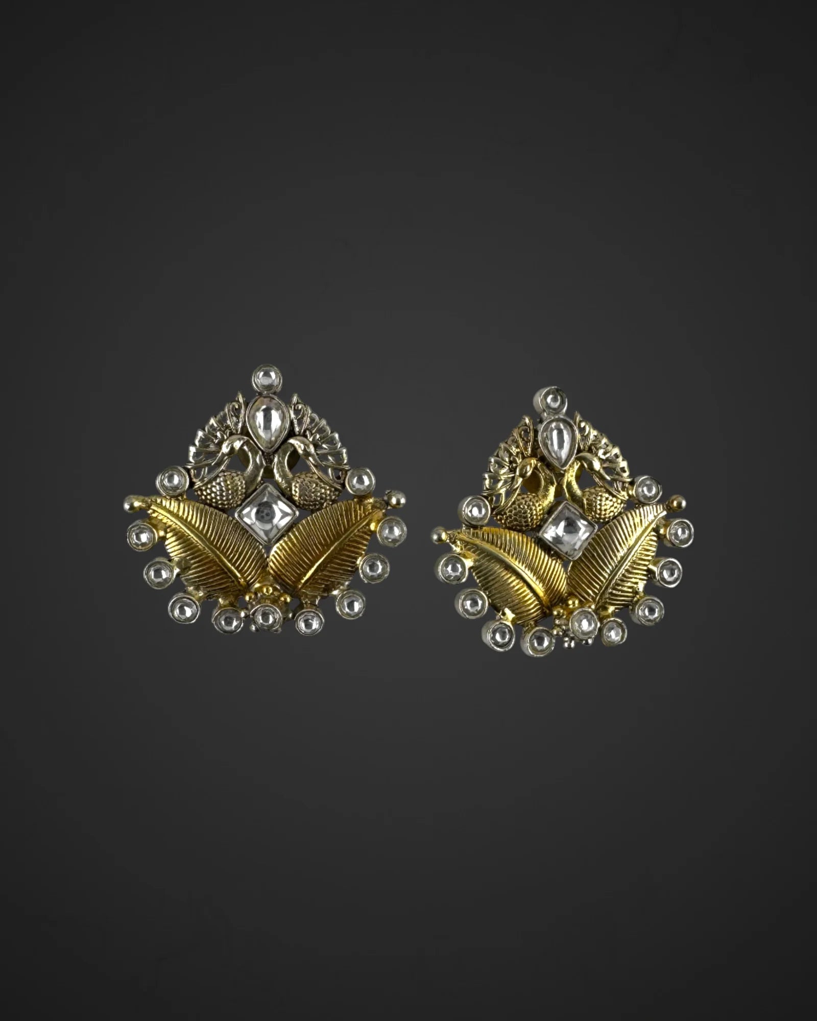 Golden Leaf Studs