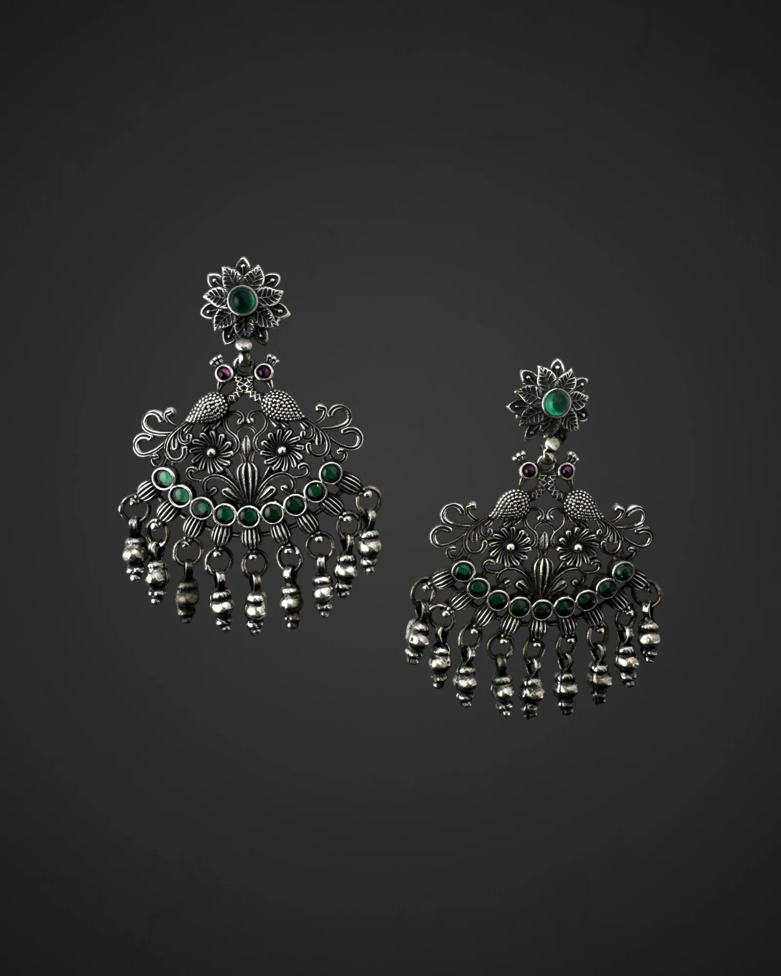 Graceful Peacock Danglers