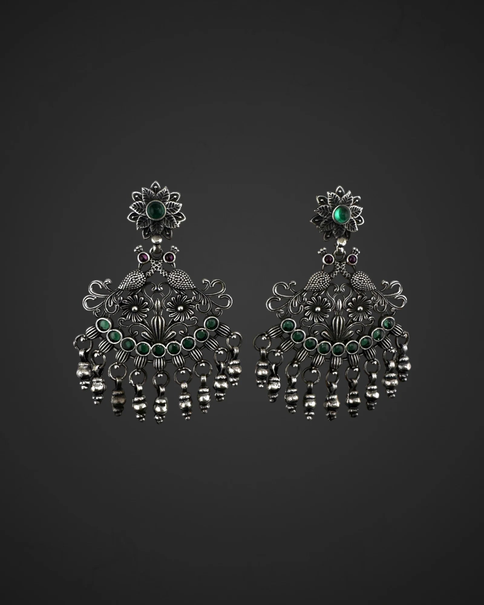 Graceful Peacock Danglers