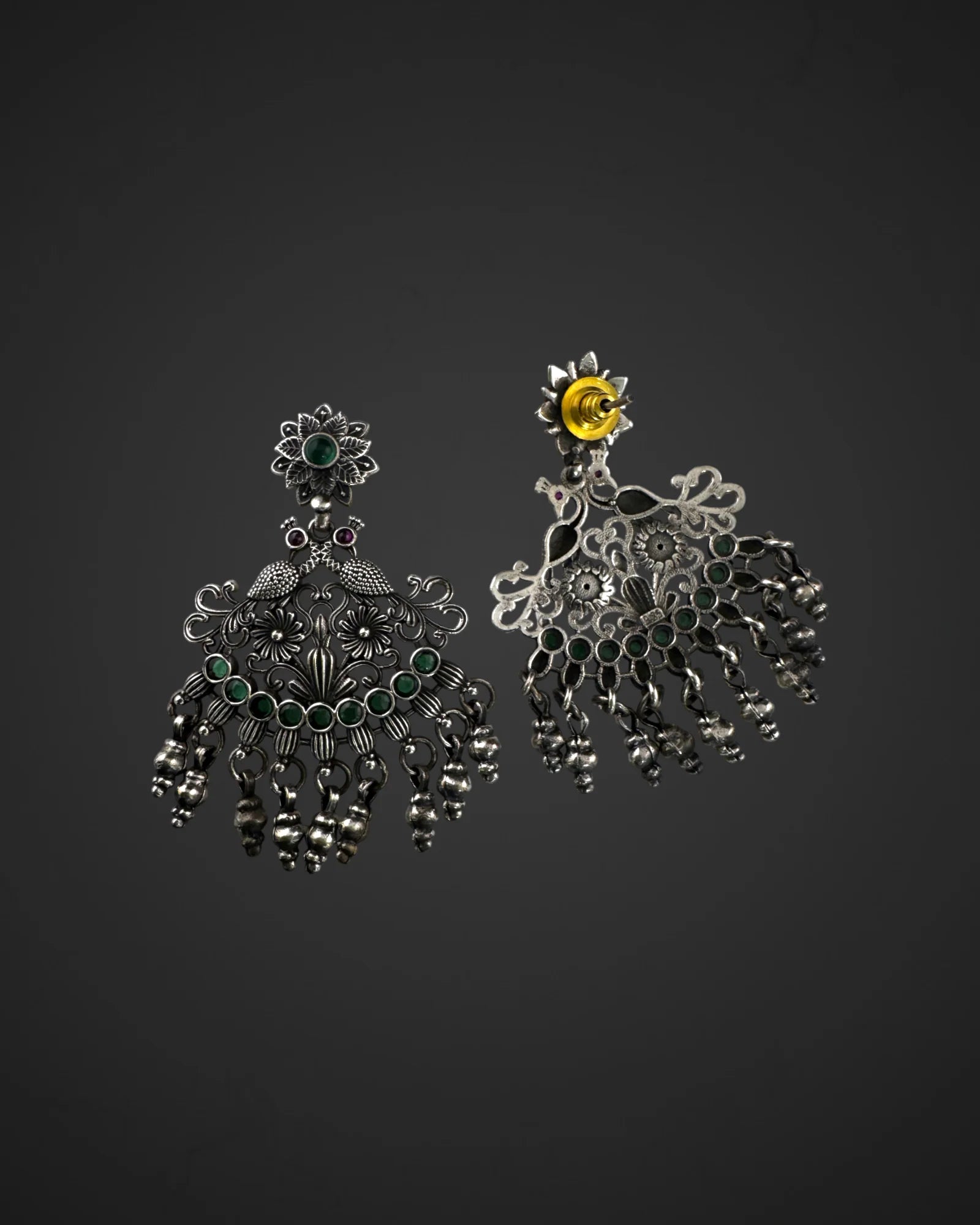 Graceful Peacock Danglers