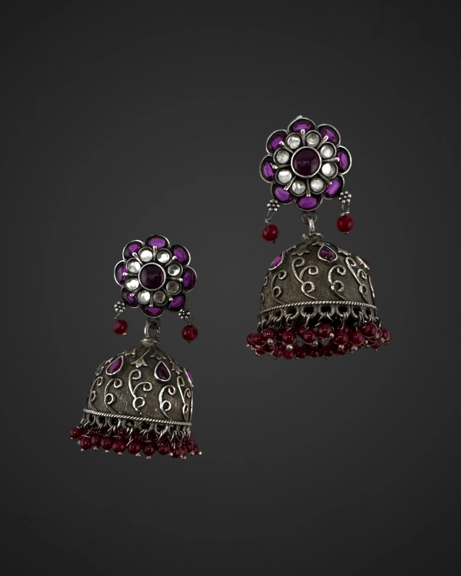 Silver Sway Jhumkas