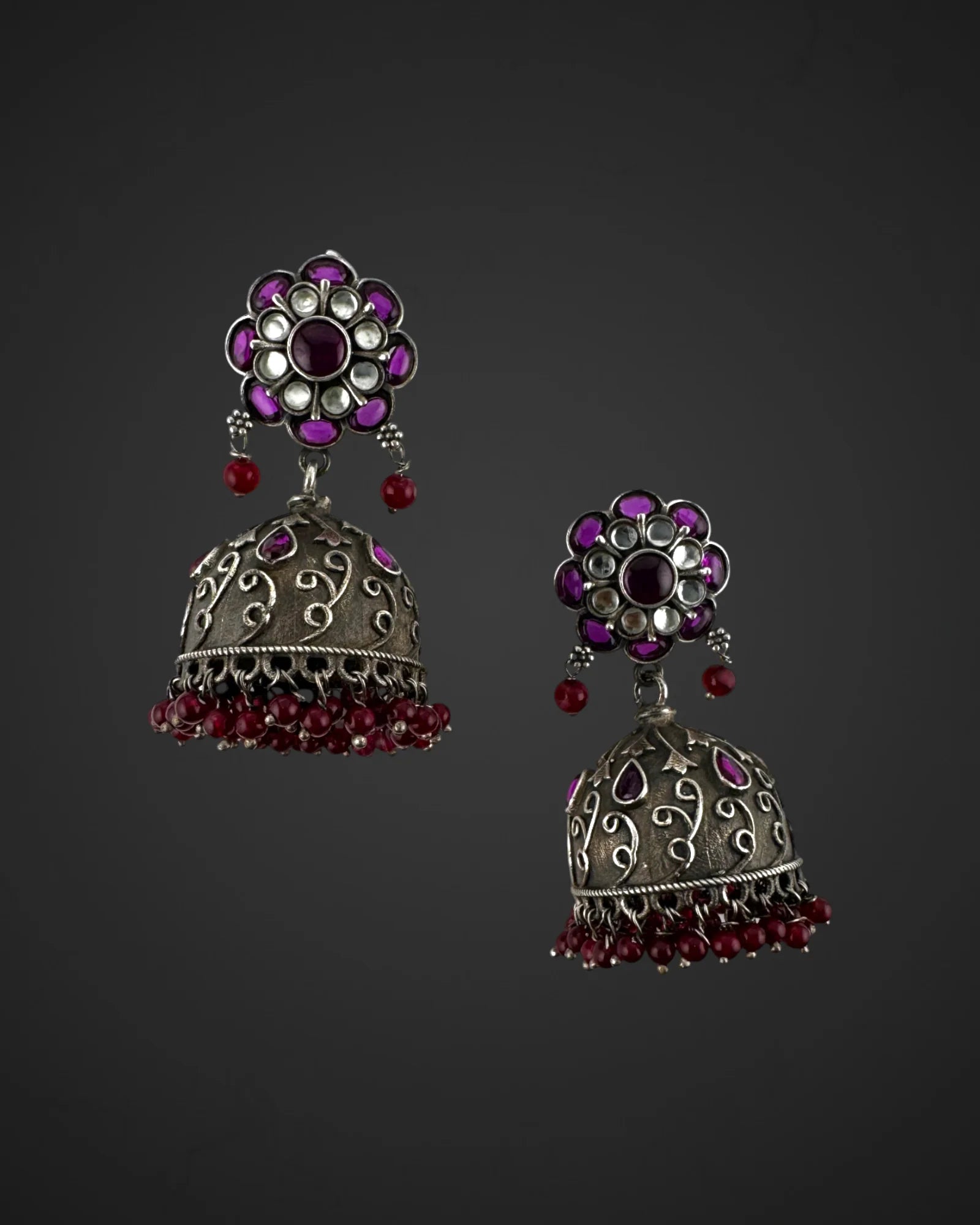 Silver Sway Jhumkas