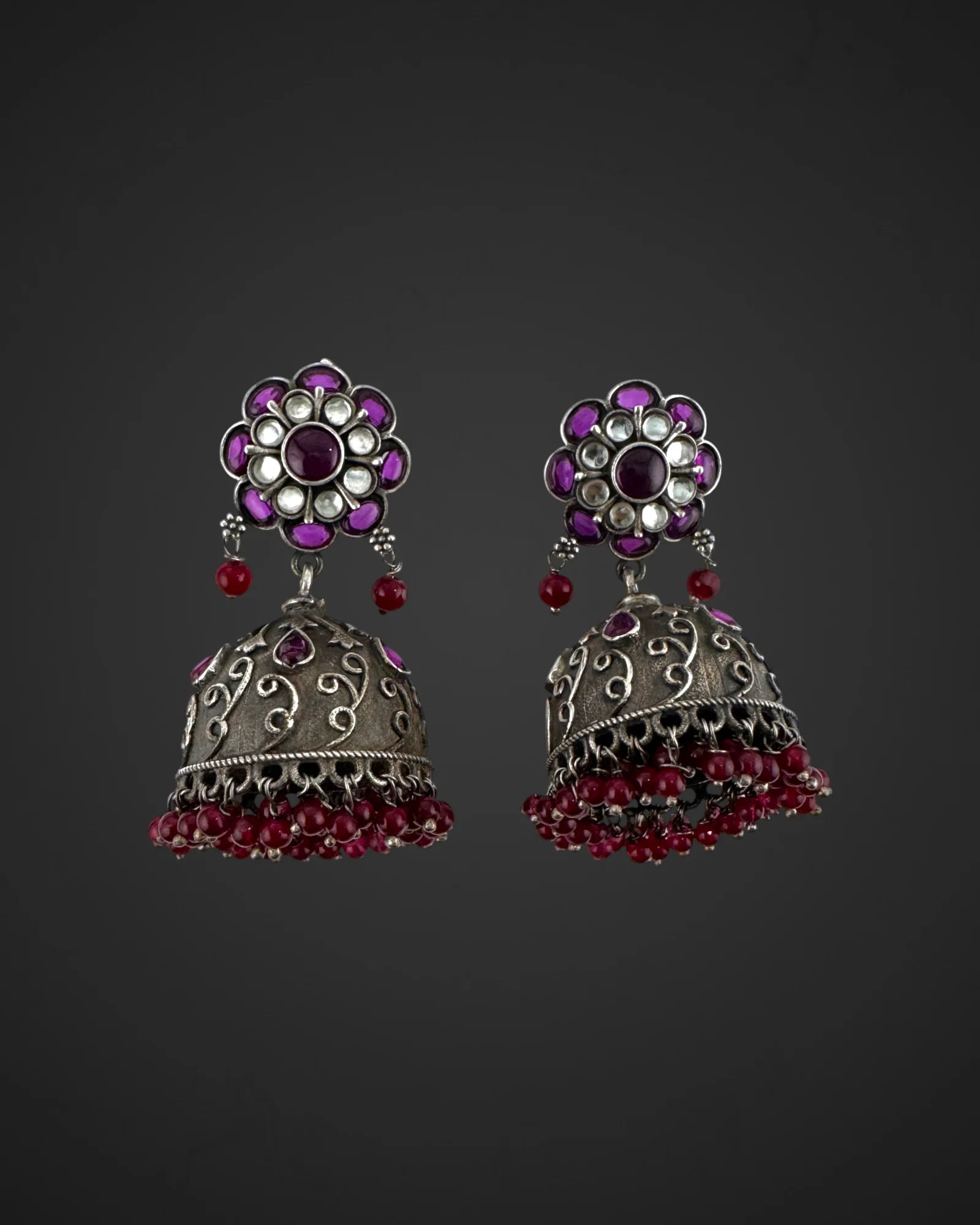 Silver Sway Jhumkas
