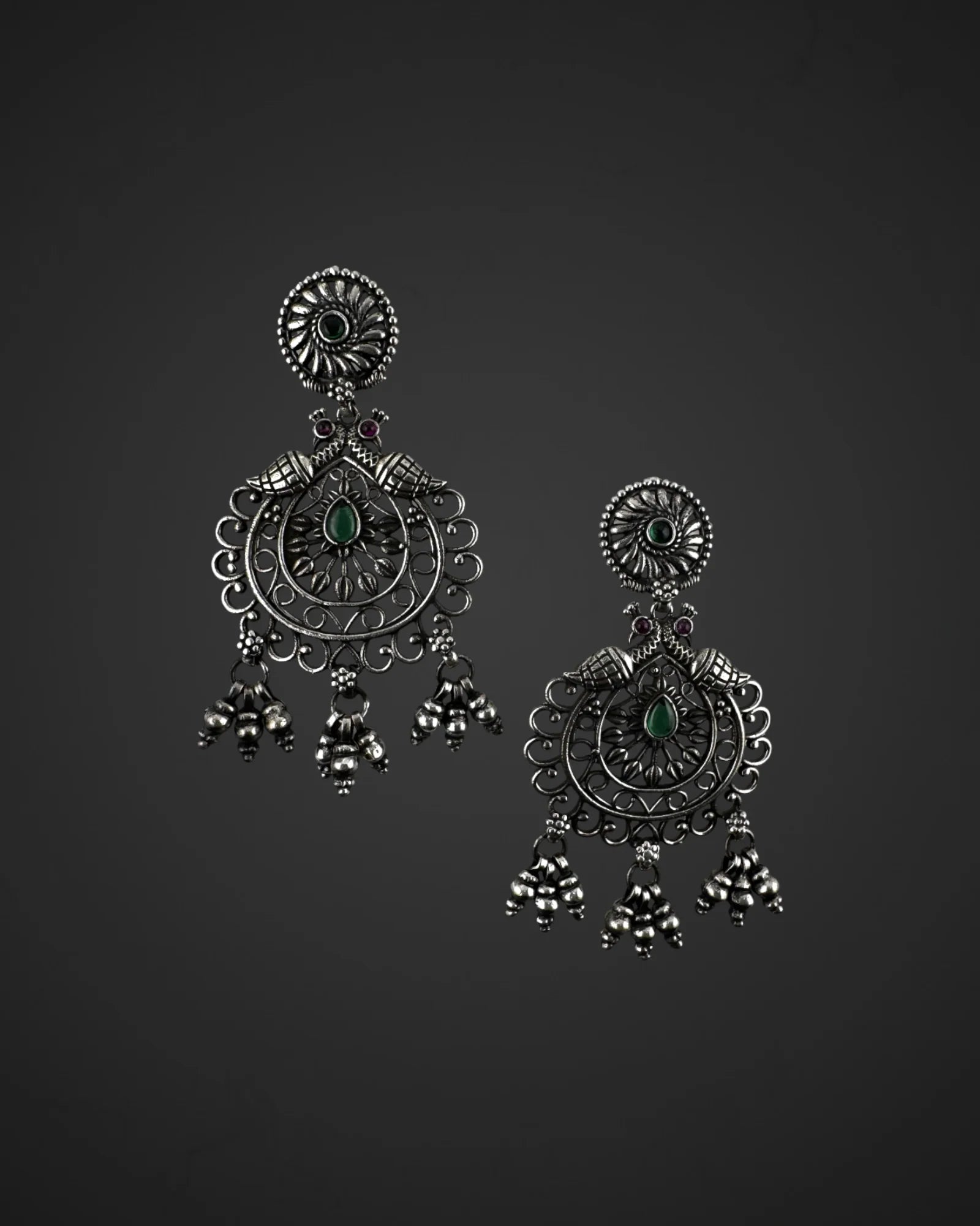 Emerald Accent Earrings