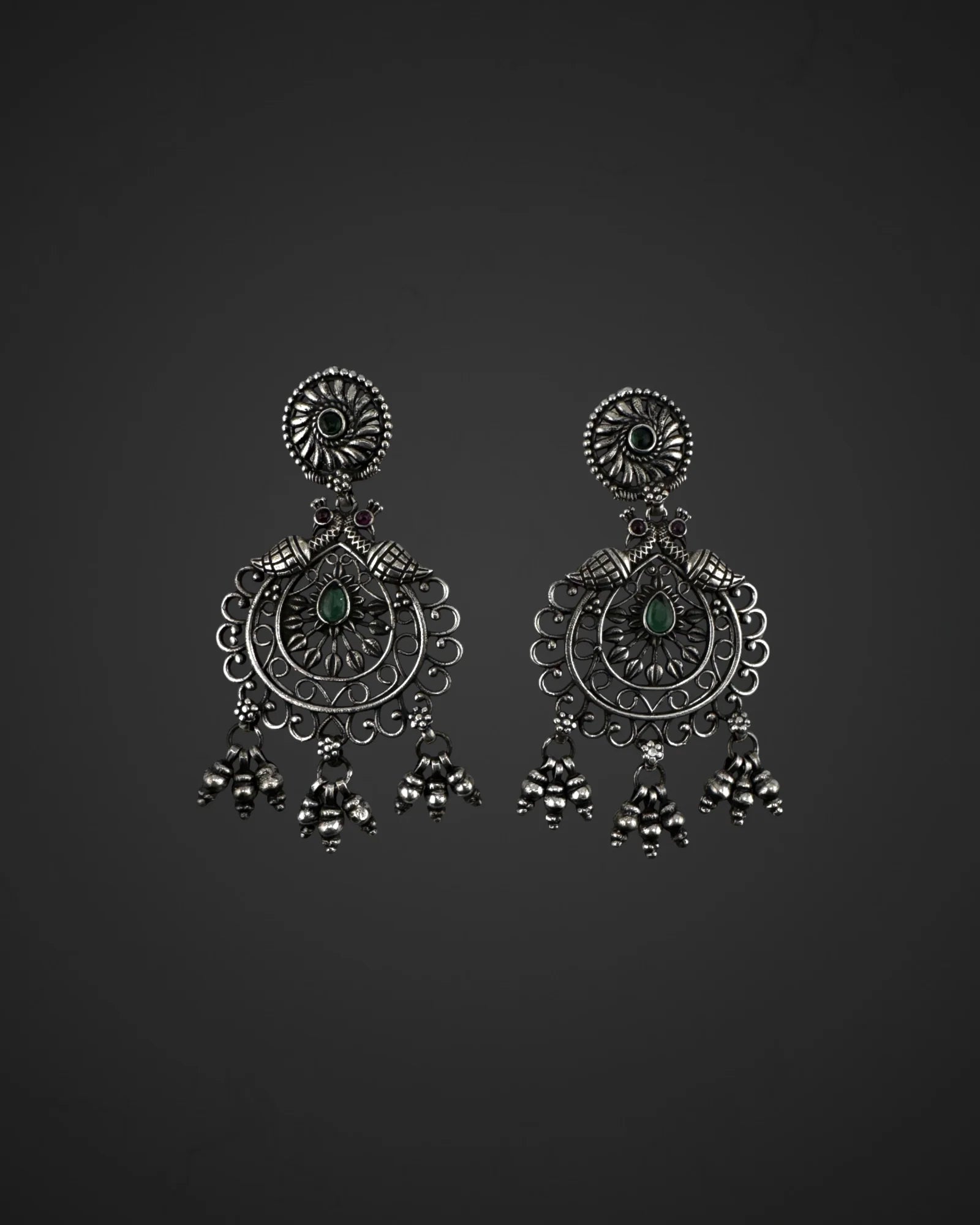 Emerald Accent Earrings