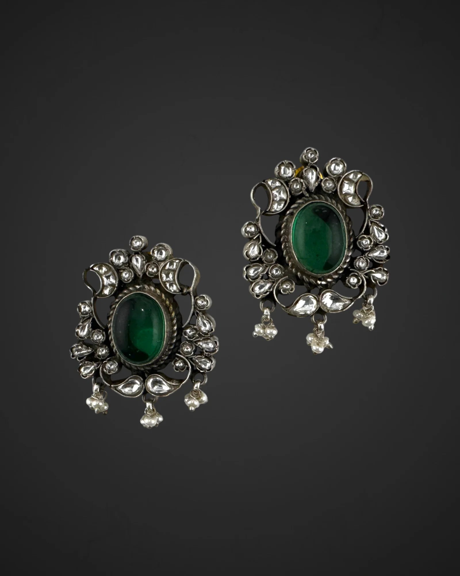 Halo Emerald Studs
